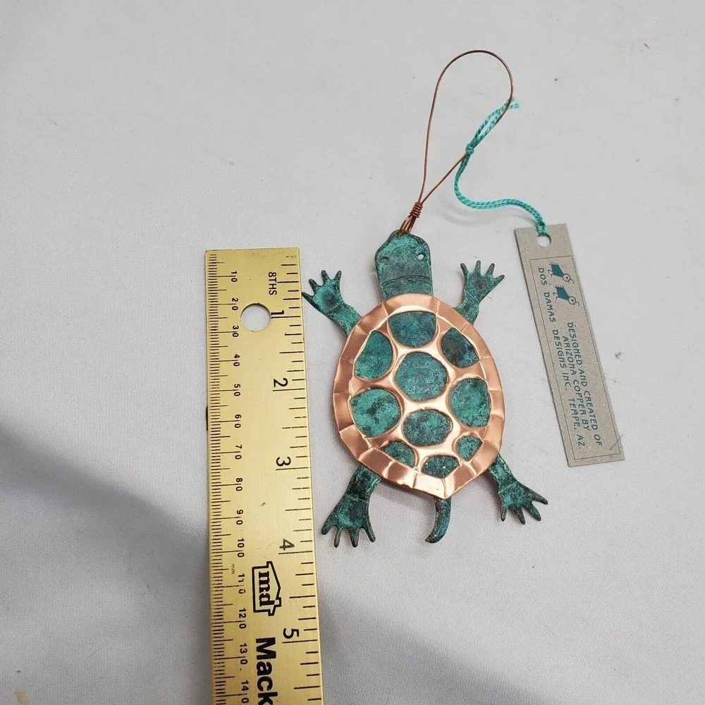 SEA TURTLE COPPER‎ Verdigris ORNAMENT Handcrafted NWT